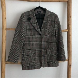 Vintage wool plaid coat